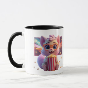Süße Popcorn-Kitty-Kaffeetasse Tasse