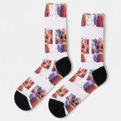 Süße Popcorn-Kitty-Socken Socken (Linkes Detail)