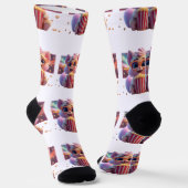 Süße Popcorn-Kitty-Socken Socken (Gewinkelt)