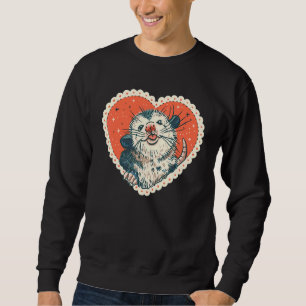 Süße Possum-Liebesherz Für Opossum-Support-Team T Sweatshirt