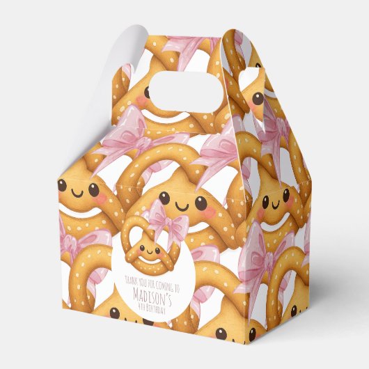 Süße Pretzel-Mädchen-Geburtstagsfeier Geschenkschachtel (Vorderseite)