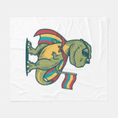 Süße Pride-Dinosaurier-Vektor-Shirt-Design_1 Fleecedecke (Vorderseite (Horizontal))
