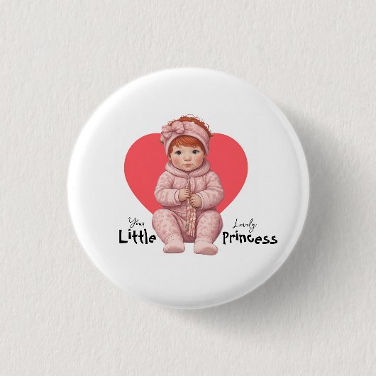 Süße Prinzessin Baby Button (Vorderseite)
