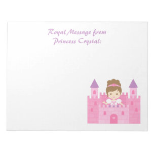Süße Prinzessin im rosa Schloss Notizblock