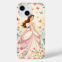 Süße Prinzessin mit Schmetterlingen