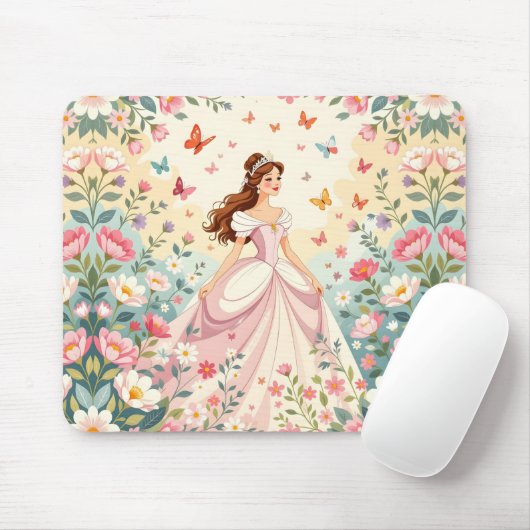 Süße Prinzessin mit Schmetterlingen Mousepad (Mit Mouse)