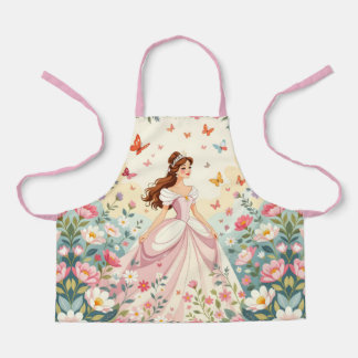 Süße Prinzessin mit Schmetterlingen Schürze