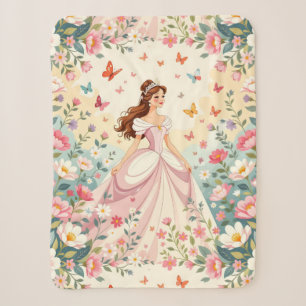 Süße Prinzessin mit Schmetterlingen Sherpadecke