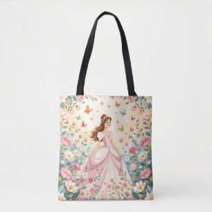 Süße Prinzessin mit Schmetterlingen Tasche
