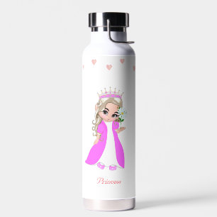Süße Prinzessin und Sterne auf weißer Wasserflasch Trinkflasche