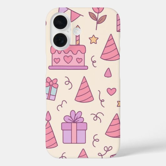 Süße Prinzessinnen-Party-Feier-Muster Case-Mate iPhone Hülle (Rückseite)
