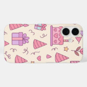 Süße Prinzessinnen-Party-Feier-Muster Case-Mate iPhone Hülle (Rückseite (Horizontal))
