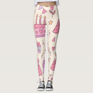 Süße Prinzessinnen-Party-Feier-Muster Leggings