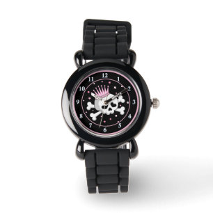 Süße Prinzessinnen-Schädel Armbanduhr