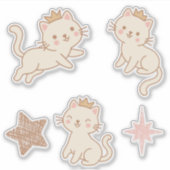 Süße Prinzessinnenkatze Aufkleber (Vorderseite)