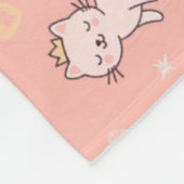 Süße Prinzessinnenkatze  Fleecedecke (Ecke)