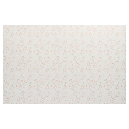 Süße Prinzessinnenkatze mit Krone Stoff (Fat Quarter (45,7 x 55,9 cm))
