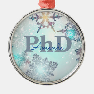 Süße Promotion Personalisierter Name Blau Ornament Aus Metall