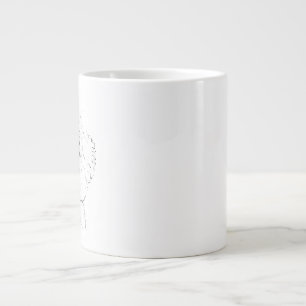 Süße Pudel-Hund-Illustration, handgezeichnet Jumbo-Tasse