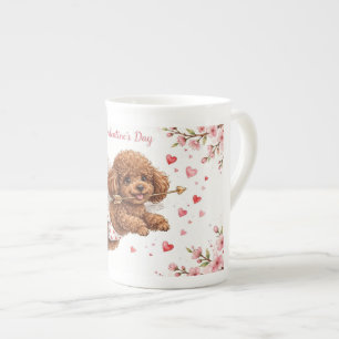 Süße Pudel-Kaffeetasse – Haustierliebhaber-Tasse – Porzellantasse