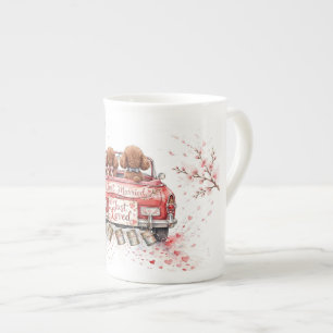 Süße Pudel-Kaffeetasse – Haustierliebhaber-Tasse – Porzellantasse