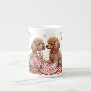 Süße Pudel-Kaffeetasse – Haustierliebhaber-Tasse – Porzellantasse