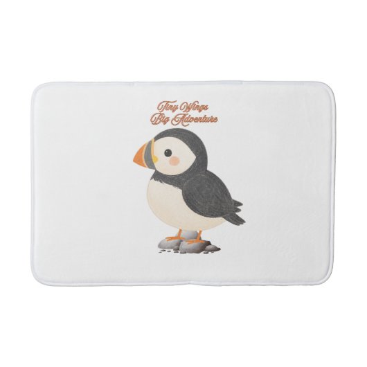 Süße Puffin-Badmatte Badematte (Vorderseite)