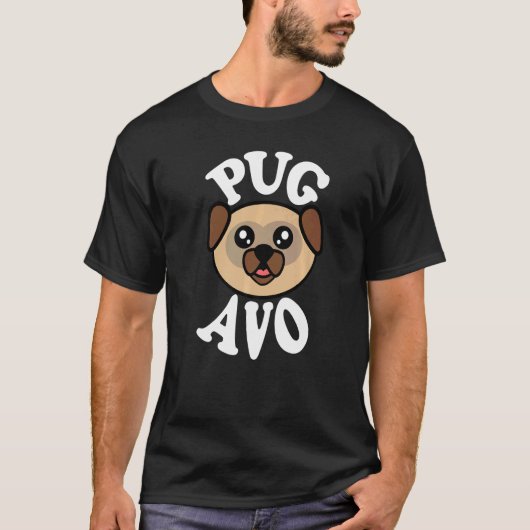 Süße Pug-Avo T-Shirt (Vorderseite)