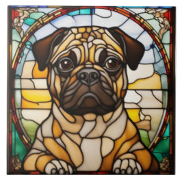 Süße Pug-Dekorationskeramikfliese Fliese