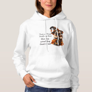 Süße Pug-Hexe Halloween-Süßigkeiten oder Saures Hoodie
