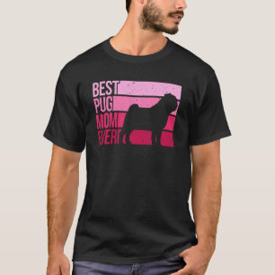 Süße Pug-Kunst für Mama Frauen Rasse Haustier Hund T-Shirt