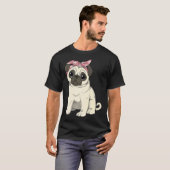 Süße Pug Mädchen T-Shirt (Vorne ganz)