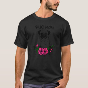 Süße Pug-Mama Hundemütter Haustier Hund Frühlingsf T-Shirt