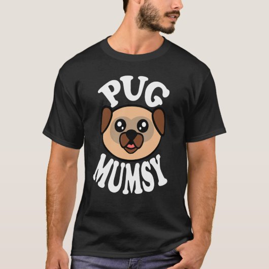 Süße Pug-Mama T-Shirt (Vorderseite)