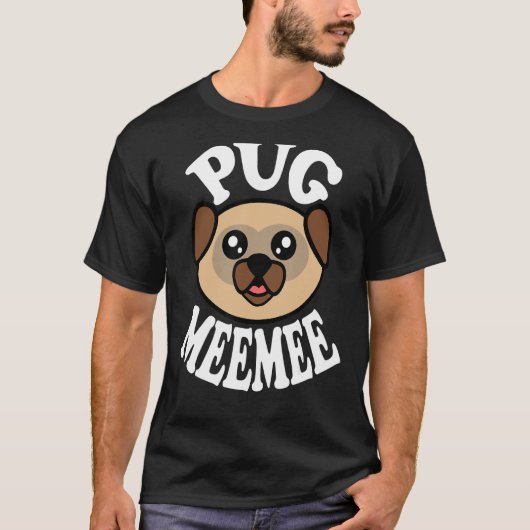 Süße Pug Meemee T-Shirt (Vorderseite)