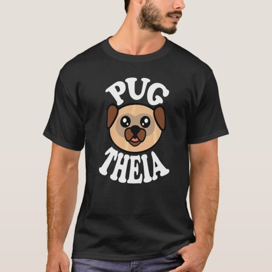 Süße Pug Theia T-Shirt (Vorderseite)