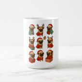 Süße Pug-Weihnachtskollektion Kaffeetasse (Mittel)