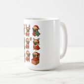 Süße Pug-Weihnachtskollektion Kaffeetasse (VorderseiteRechts)