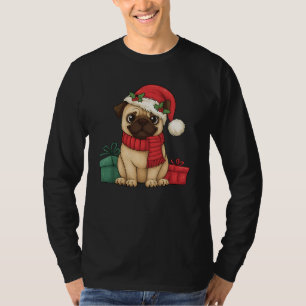 Süße Pug-Weihnachtsmann-Weihnachtsgeschenk-Illustr T-Shirt