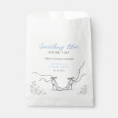 Süße, pulverblaue Absätze, Bridale Shower Geschenktütchen (Vorderseite)