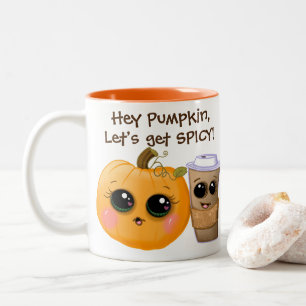 Süße Pumpkin Spice „Lasst uns scharf werden“ Herbs Zweifarbige Tasse