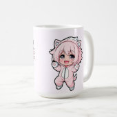 Süße Puppe „In Arbeit“ Design – Zukunftstraum Gi Kaffeetasse (VorderseiteRechts)