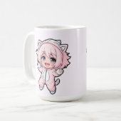 Süße Puppe „In Arbeit“ Design – Zukunftstraum Gi Kaffeetasse (Vorderseite Links)