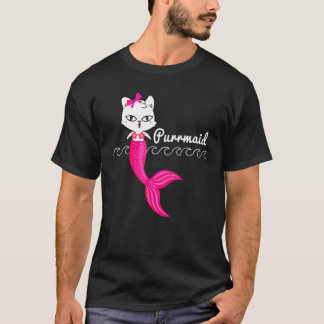 Süße Purrmaid Weiße Katze Niedliche Meerjungfrau S T-Shirt