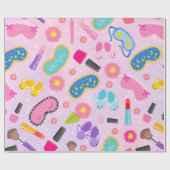 Süße Pyjamaparty Geschenkpapier (Flach)