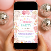 Süße Pyjamaparty Mädchen Geburtstag Einladung