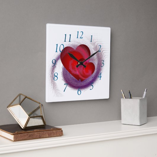 Süße Quadratische Wanduhr (Büro)