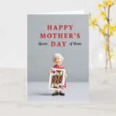 Süße Queen Mum Muttertagskarte Karte (Gelbe Blume)