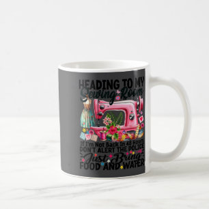 Süße Quiltarbeit Quilter Näherin Nähen Auf Dem Weg Kaffeetasse