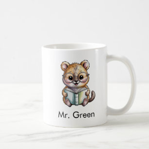 Süße Quokka liest ein Buch Custom Kaffeetasse